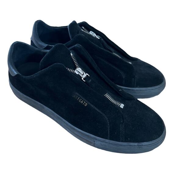 Axel Arigato - Clean 90 Zip Suede Sneakers in Black - Picture 1 of 7